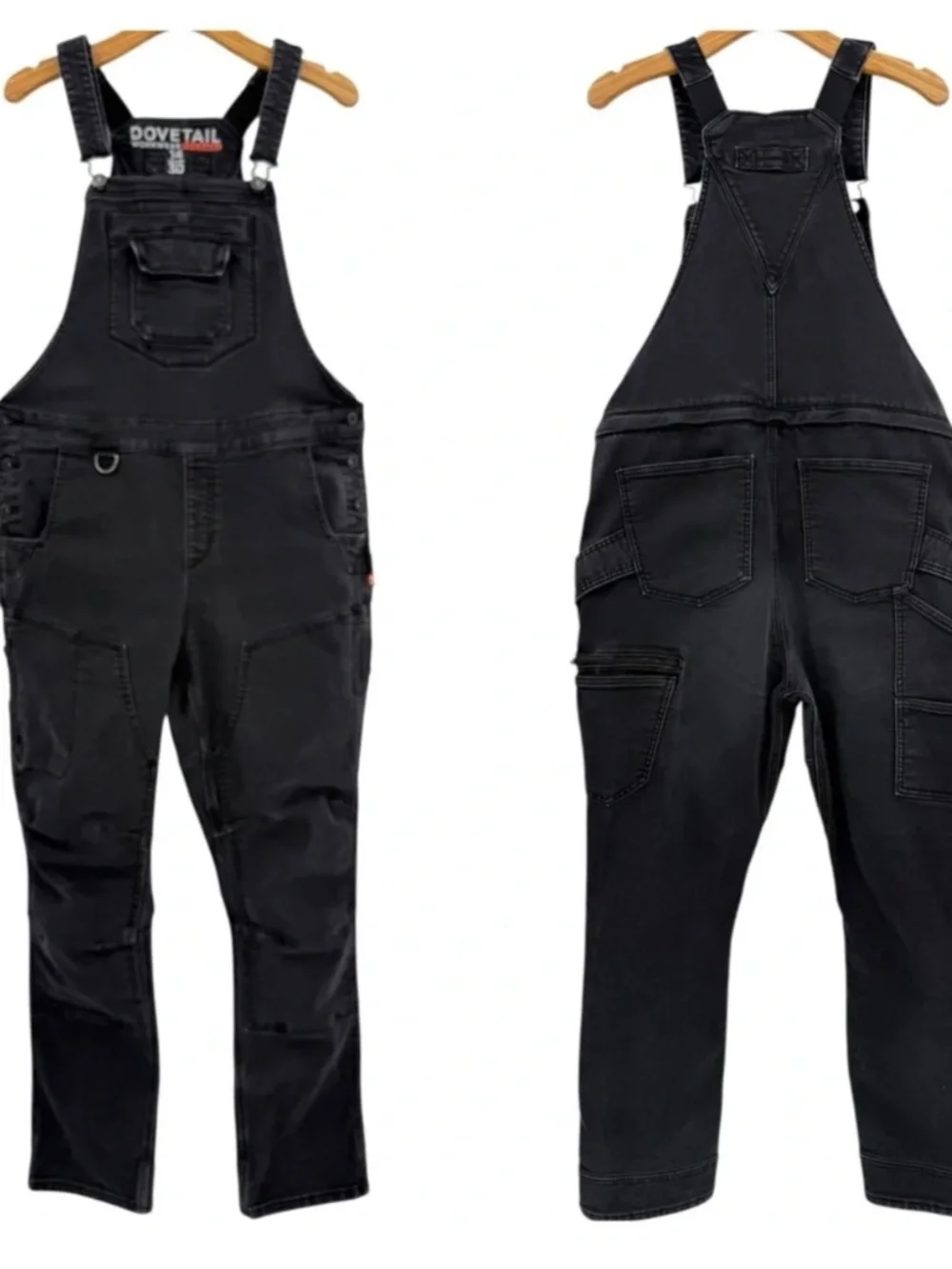 Dovetail Workwear Freshley Hotswap Thermal Denim Overalls - Black - 14x30 - Picture 2 of 9